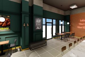 Render 3D puerta de acceso