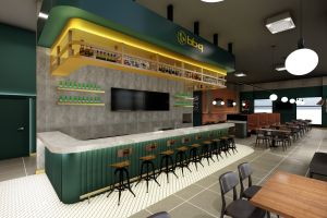 Render 3D del mostrador principal