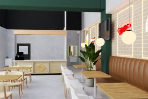 Render 3D. Restaurante