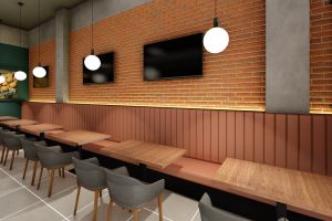 render área de restaurante bb.q chicken