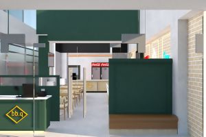 Render 3D. Restaurante