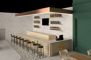 Render 3D. Restaurante